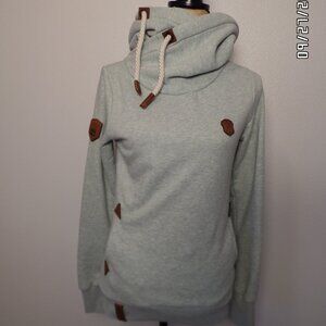Naketano Brave New World Hoodie Sweatshirt Size Small Women's Soft light Green
